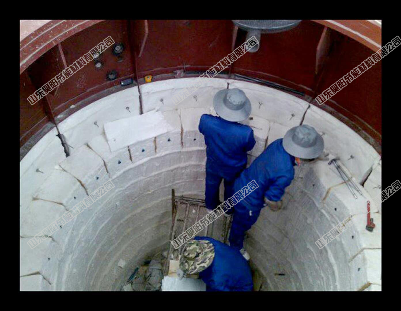 井式爐，爐襯施工